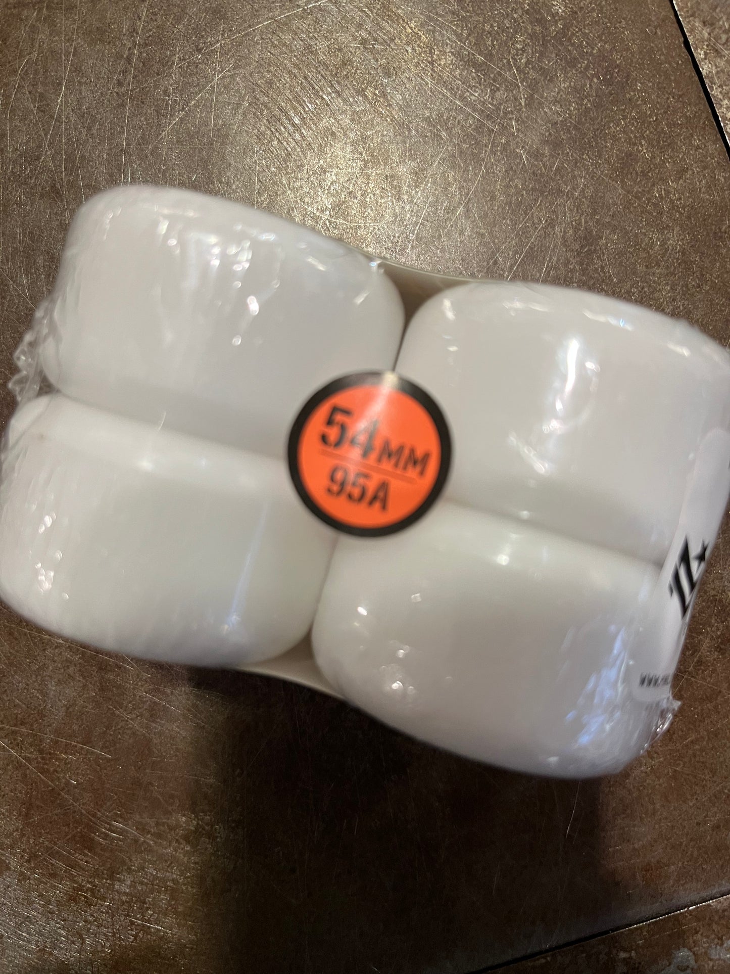 Mini Logo 95A 54mm White Wheels