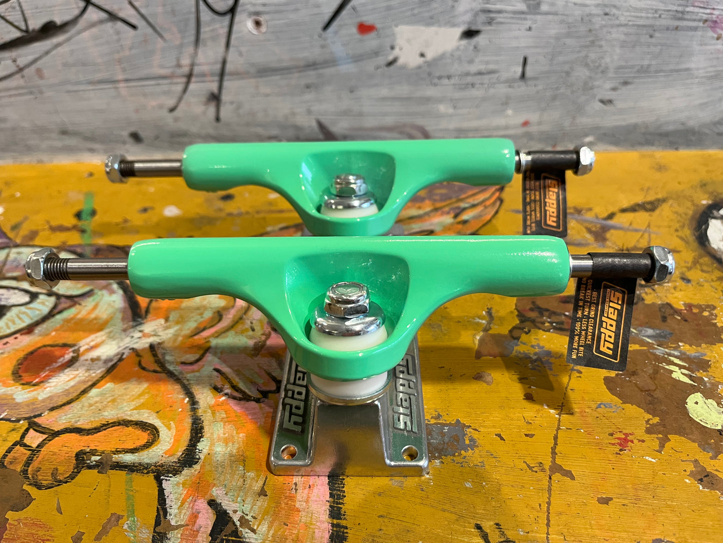 ST1 Slappy Painted 8.25 Turquoise Trucks