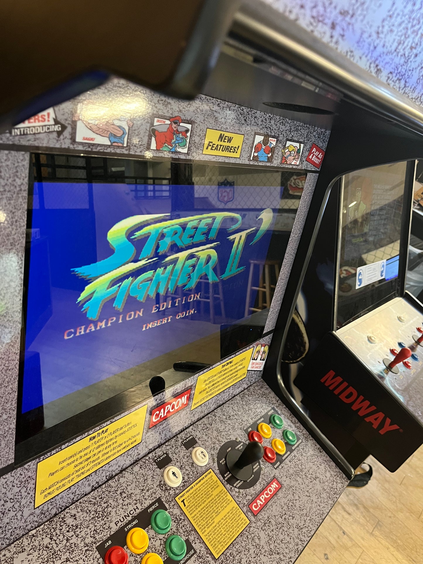 Full Size Commercial Street Fighter II Arcade Game Coin Operated
