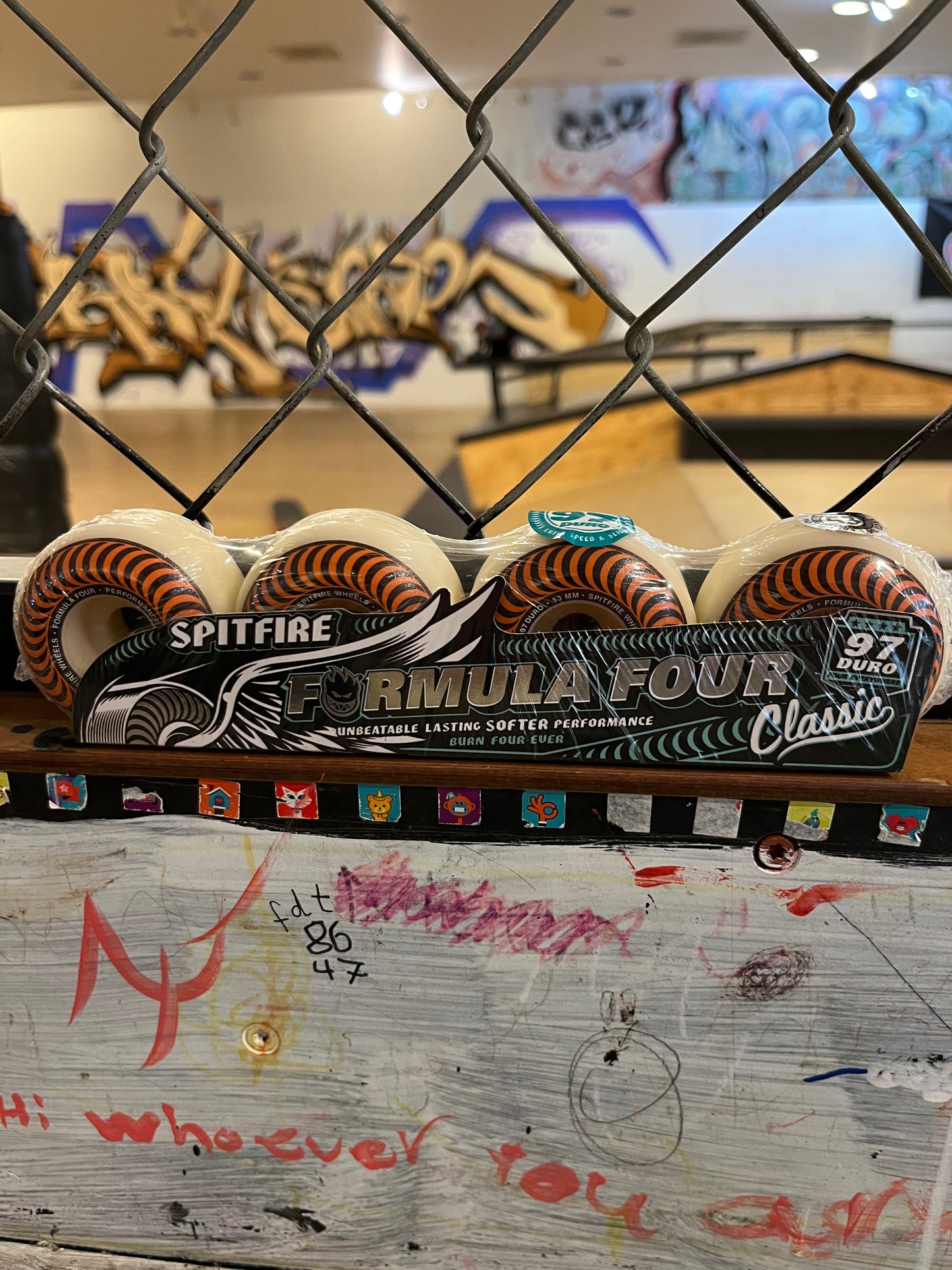 Spitfire Wheels Formula Four Classic Natural / Orange Skateboard Wheels - 53mm 97a (Set of 4)