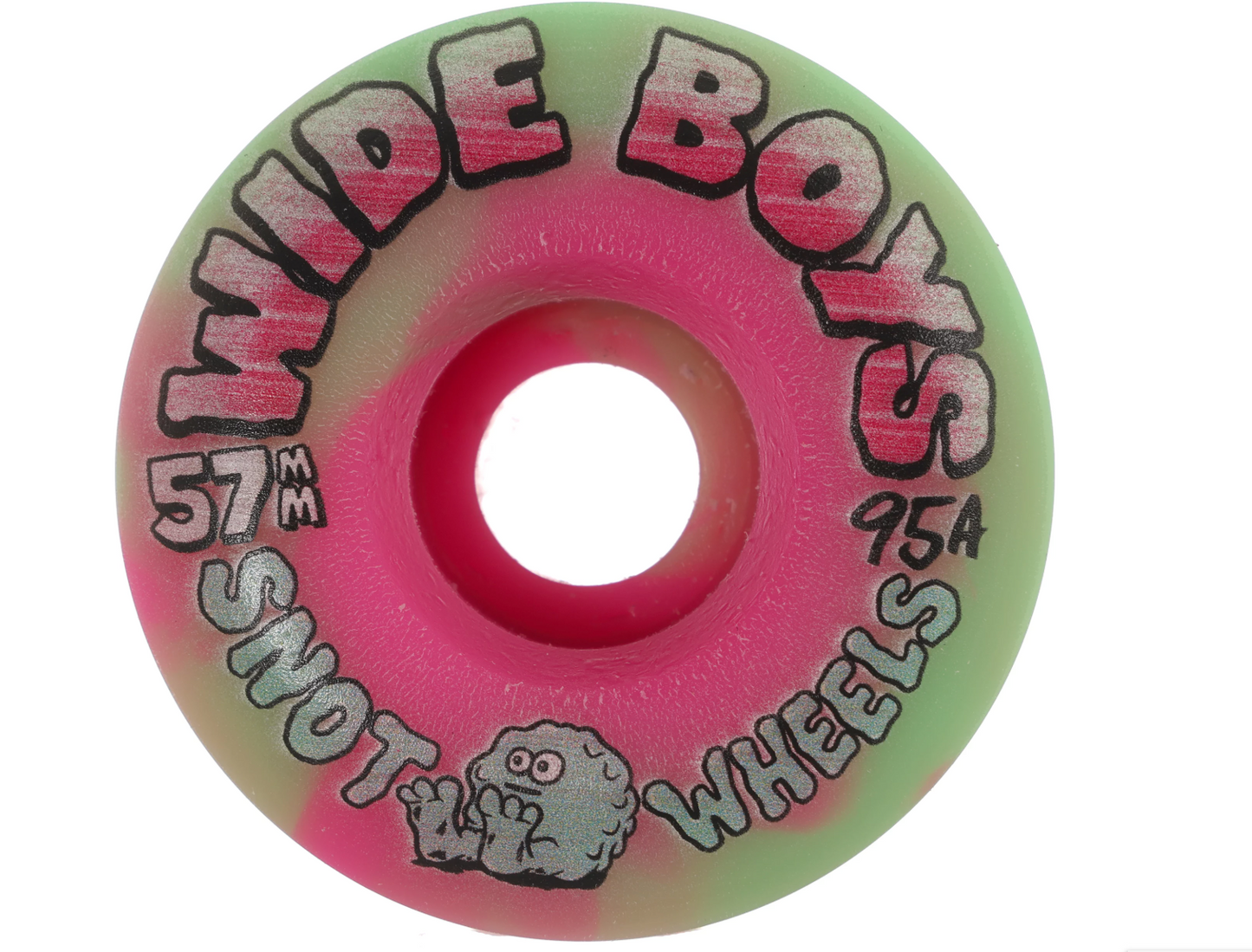 Snot Wide Boys 57MM 95A Green and Pink  Swirl